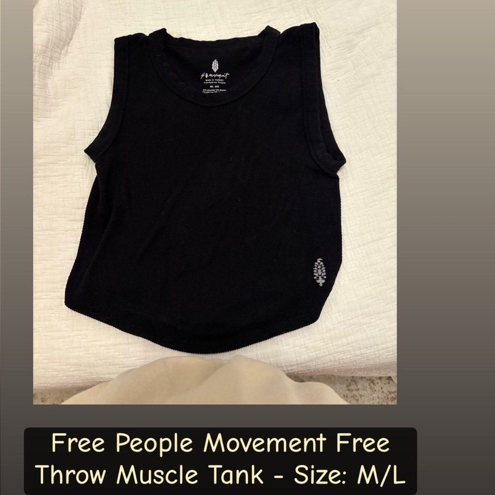 Free People Black Sleeveless Top